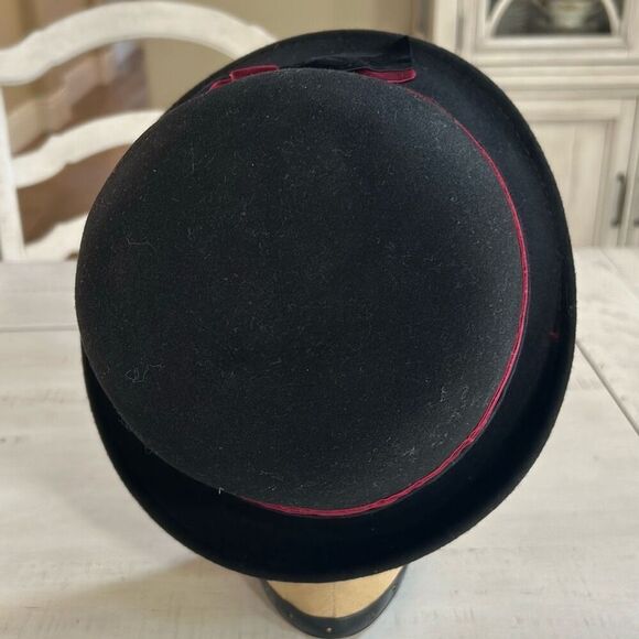 CALLANAN Black Wool Bow Hat - Picture 3 of 5